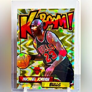 2025 Gold Michael Jordan Kaboom Custom Cracked Ice Holographic Chicago Bulls SP